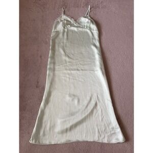 Abound Satin Slip Dress Lace Trim Sleeveless Casual Party Dress